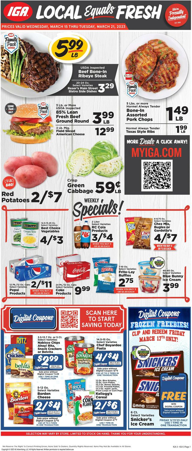 IGA Ad from 03/15/2023