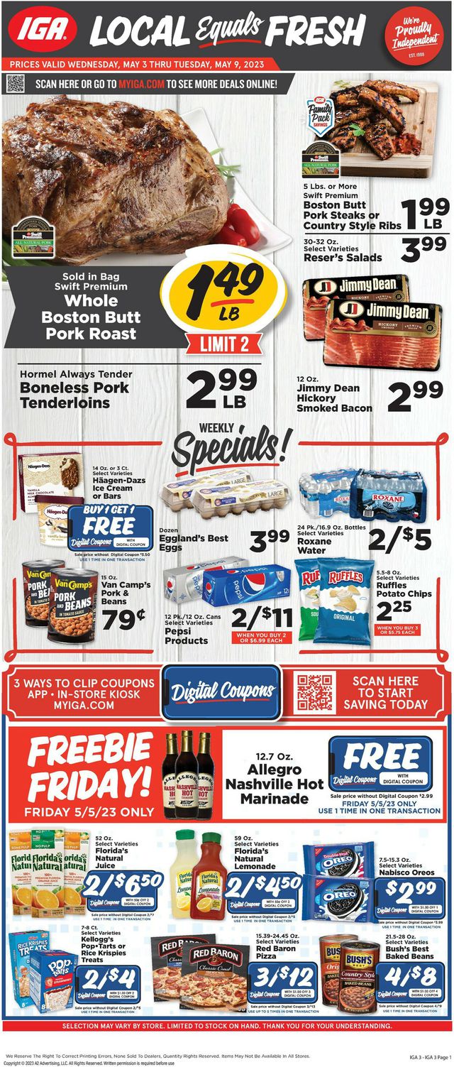 IGA Ad from 05/03/2023