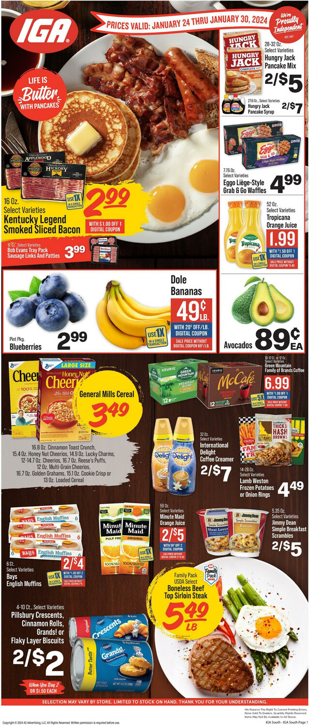 IGA Ad from 01/24/2024