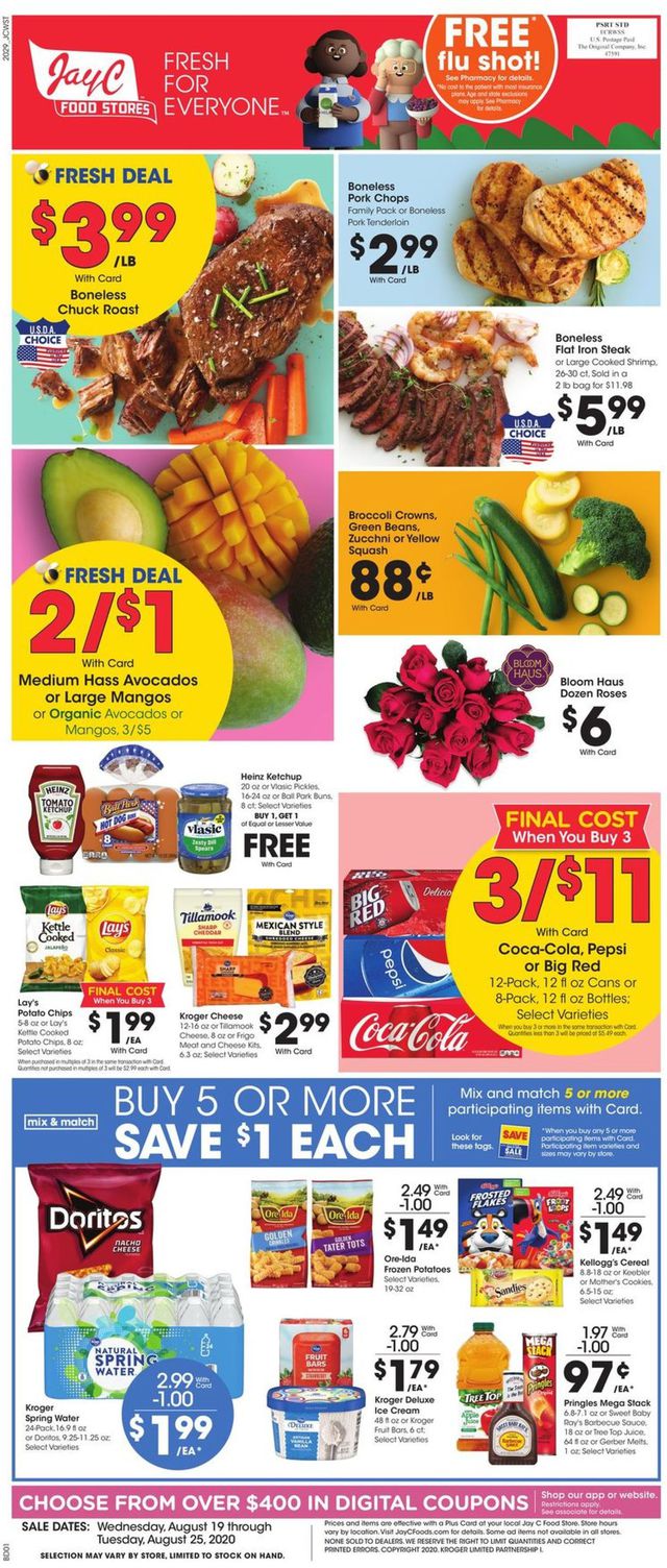 Jay C Food Stores Ad from 08/19/2020
