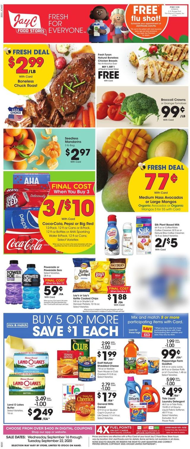 Jay C Food Stores Ad from 09/16/2020