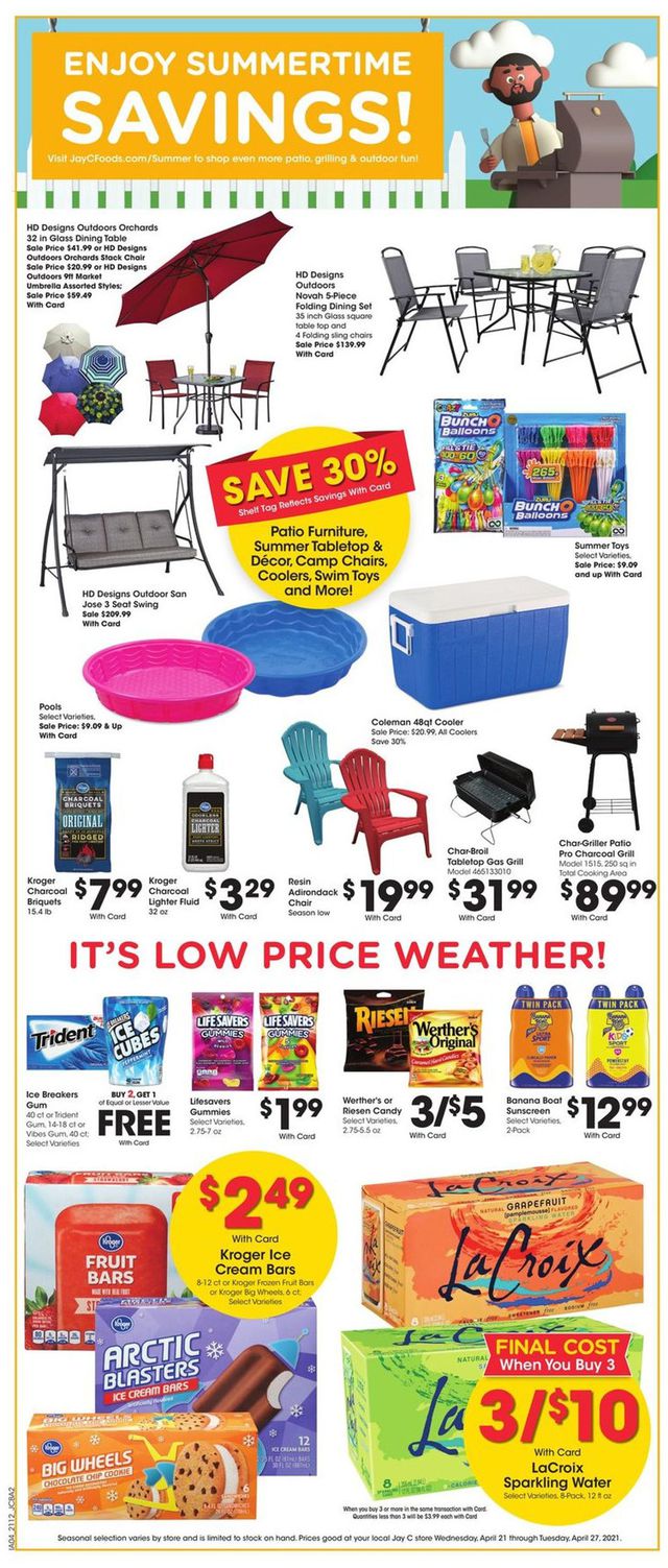 Jay C Food Stores Ad from 04/21/2021