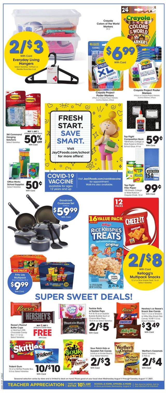 Jay C Food Stores Ad from 08/04/2021