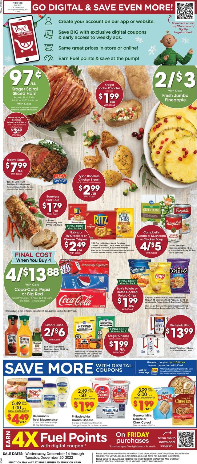 Jay C Food Stores Ad from 12/14/2022