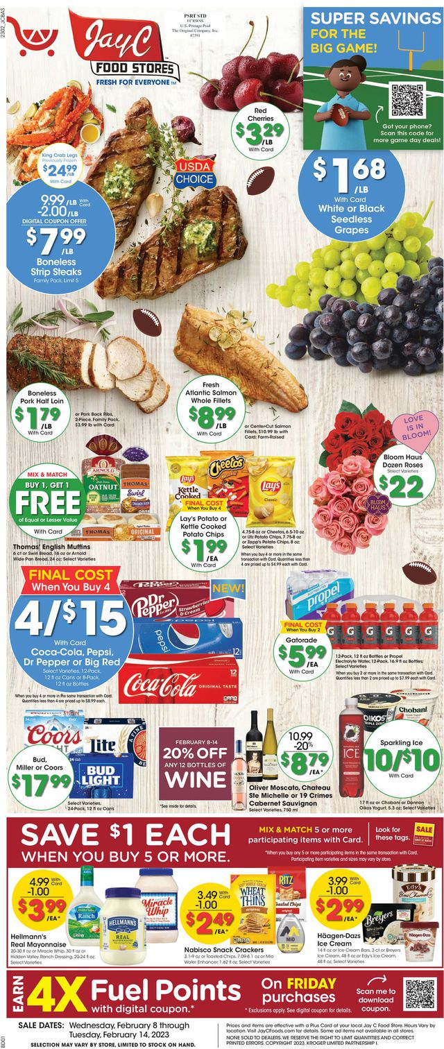 Jay C Food Stores Ad from 02/08/2023