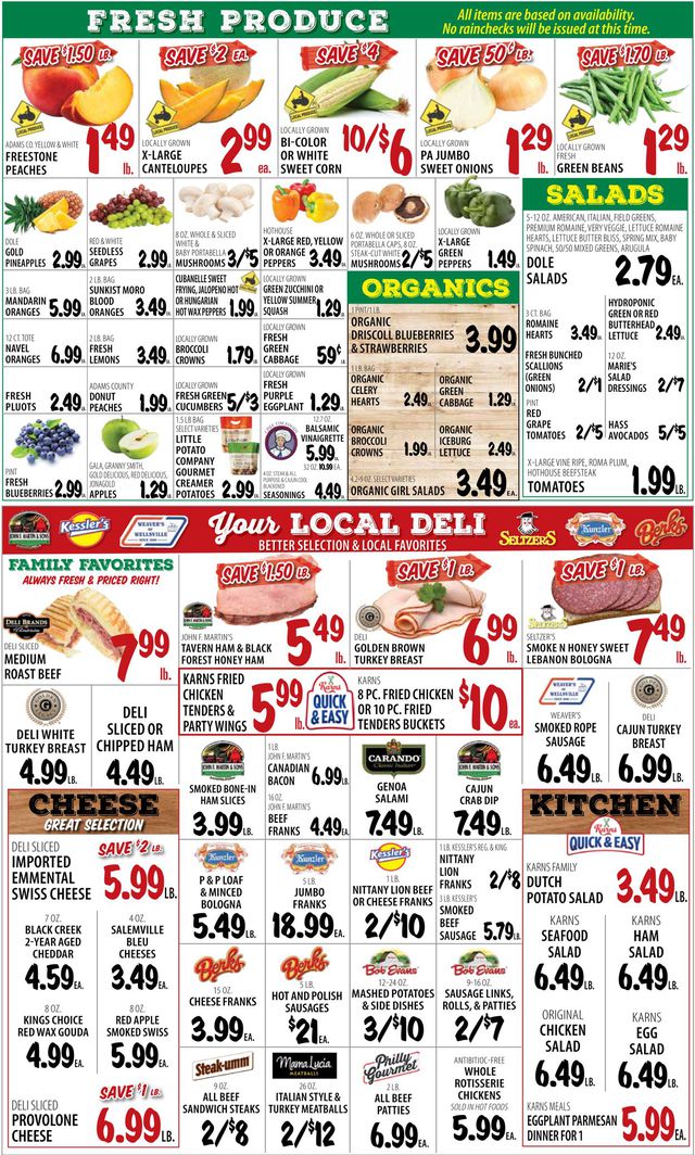 Karns Quality Foods Ad from 07/28/2020