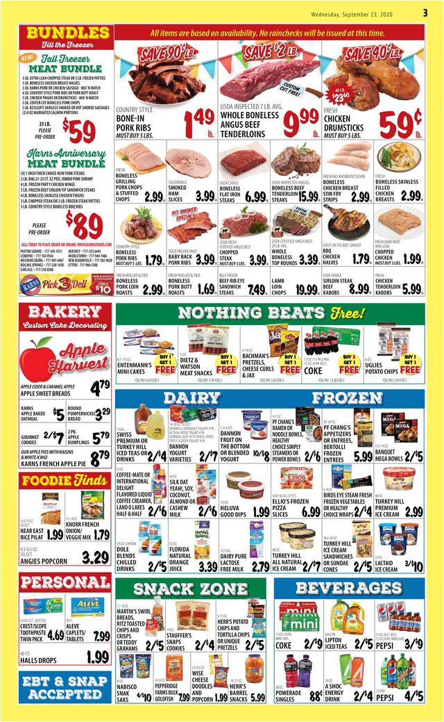 Karns Quality Foods Ad from 09/22/2020