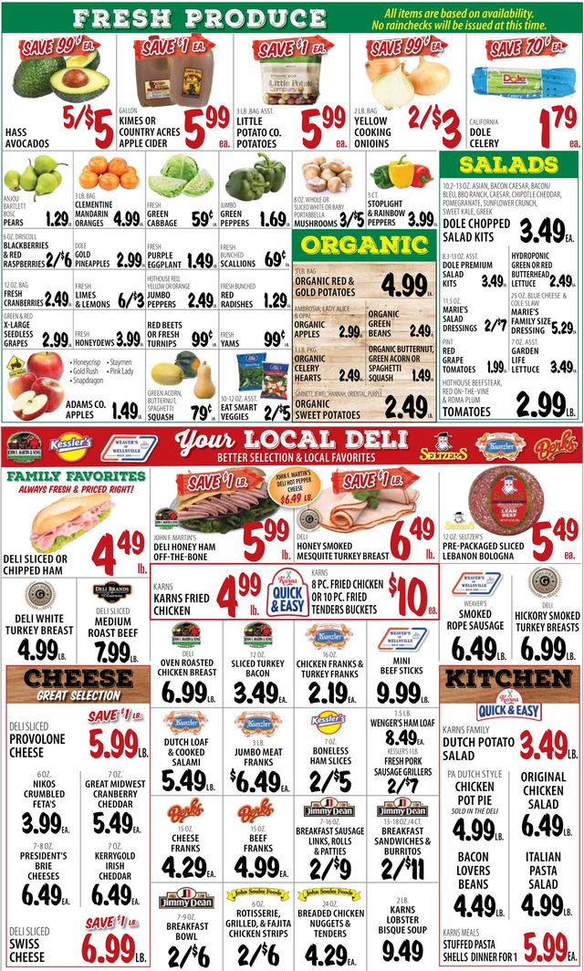 Karns Quality Foods Ad from 11/10/2020