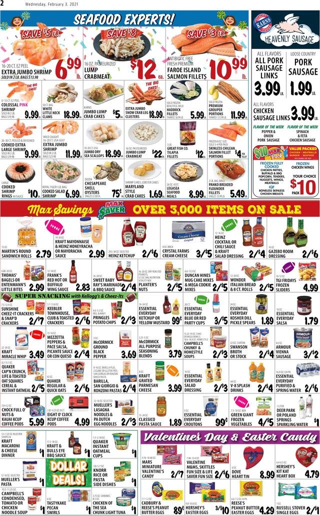 Karns Quality Foods Ad from 02/02/2021