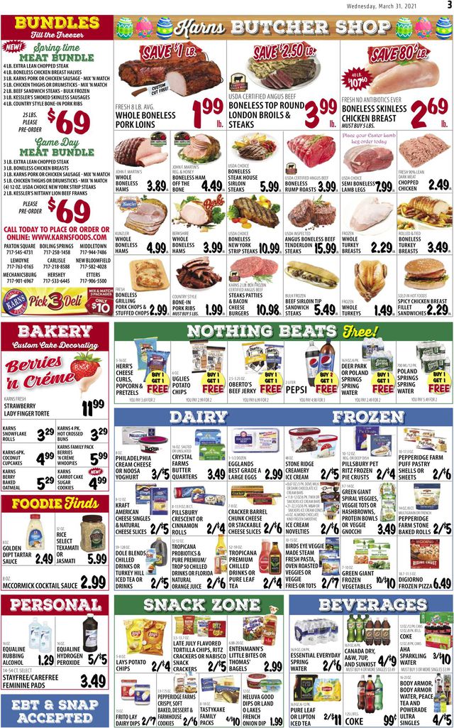 Karns Quality Foods Ad from 03/30/2021