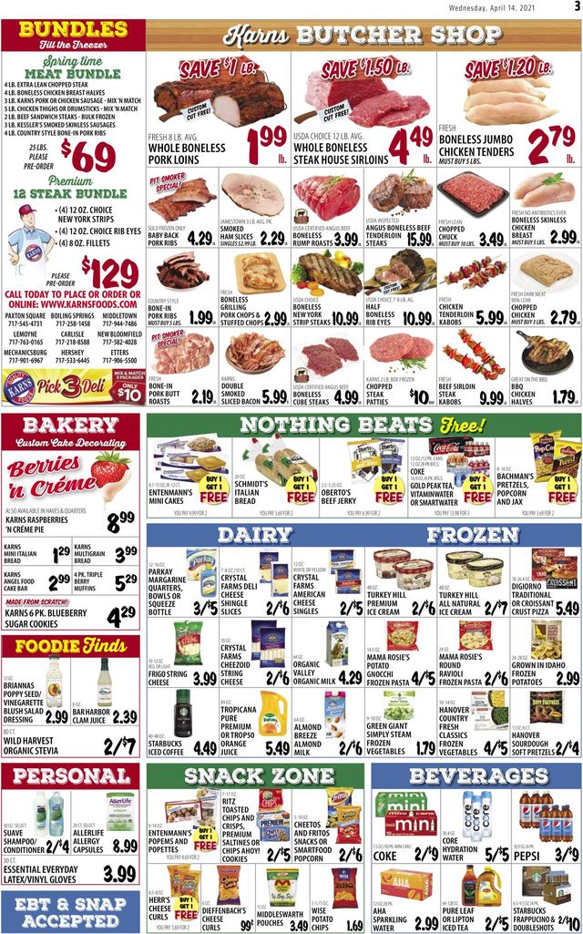 Karns Quality Foods Ad from 04/13/2021
