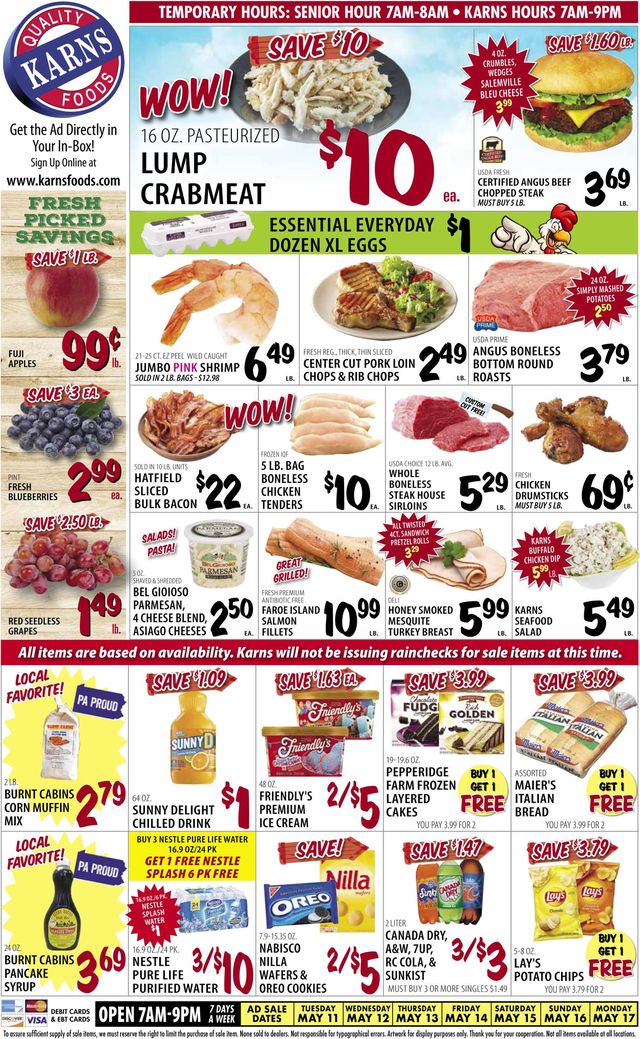 Karns Quality Foods Ad from 05/11/2021