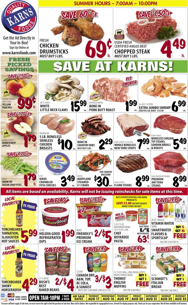 Karns Quality Foods Ad from 08/17/2021