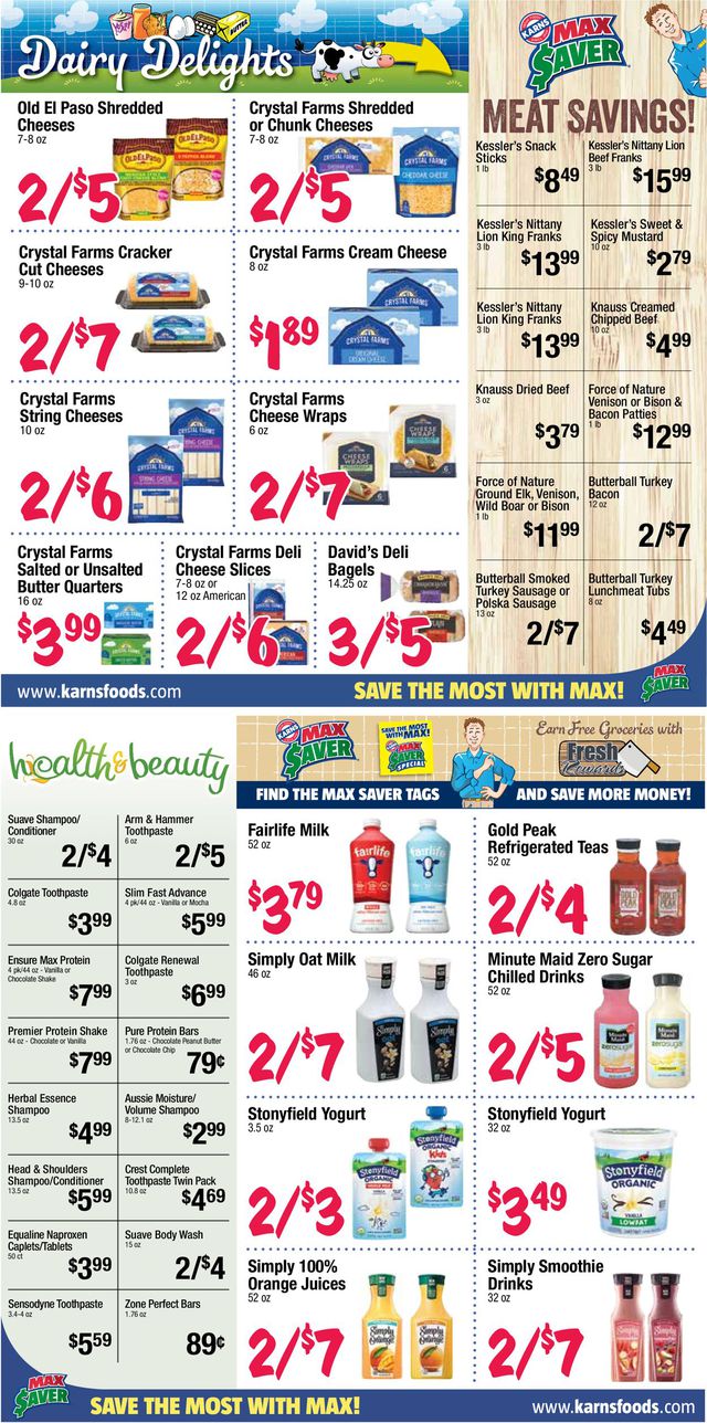 Karns Quality Foods Ad from 12/28/2021