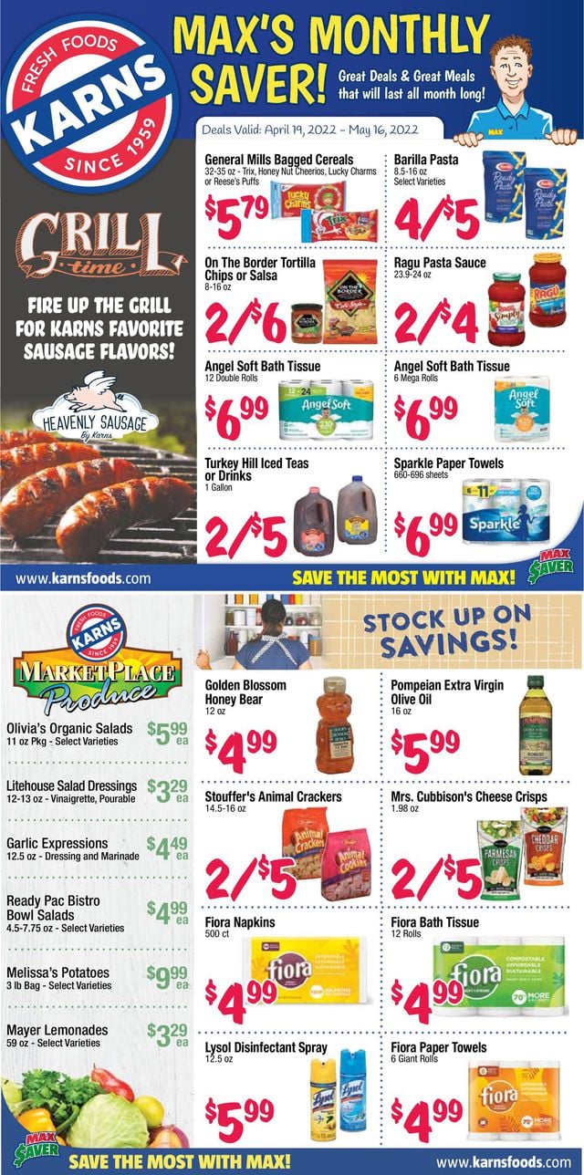 Karns Quality Foods Ad from 04/19/2022