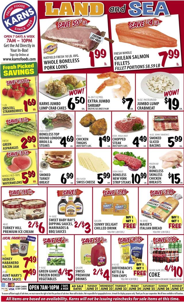 Karns Quality Foods Ad from 06/21/2022