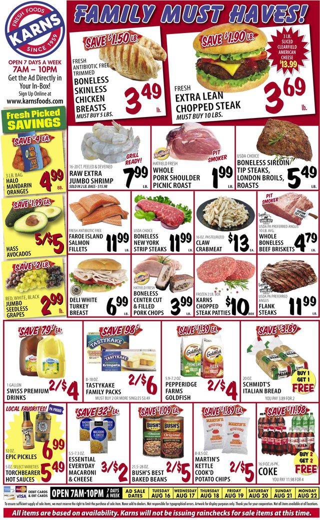 Karns Quality Foods Ad from 08/16/2022