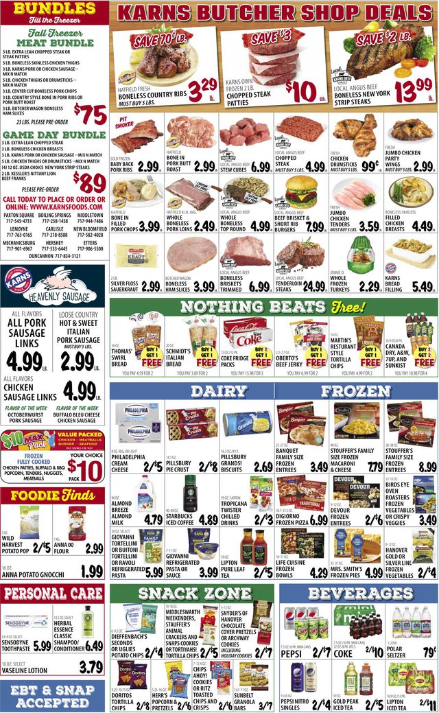 Karns Quality Foods Ad from 10/18/2022