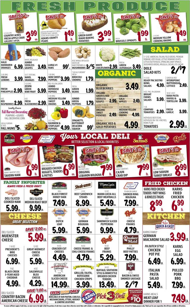 Karns Quality Foods Ad from 10/18/2022