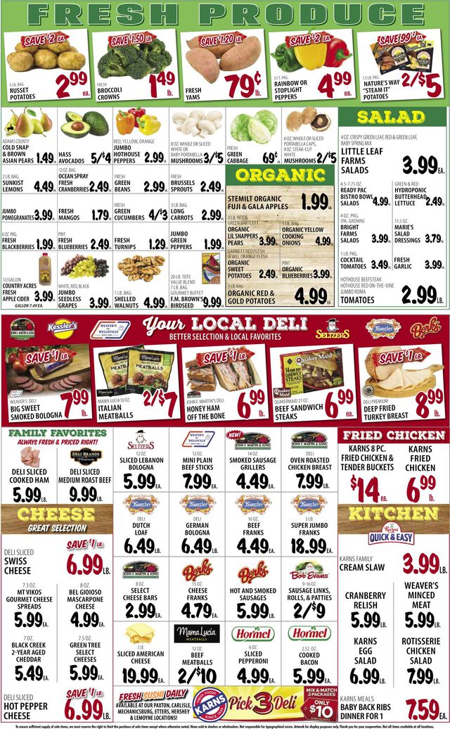 Karns Quality Foods Ad from 11/08/2022