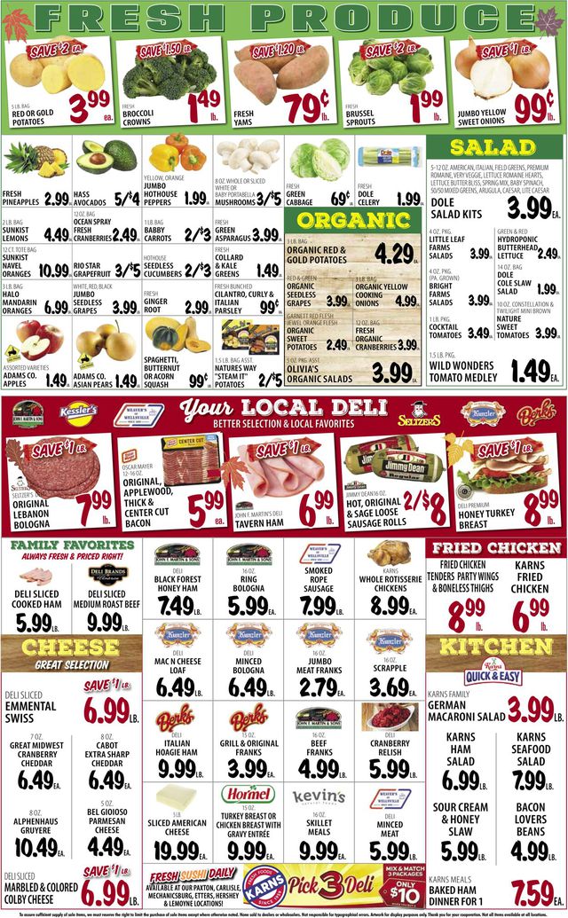 Karns Quality Foods Ad from 11/15/2022