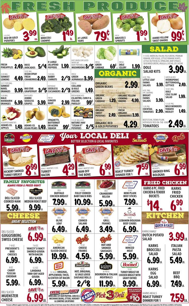 Karns Quality Foods Ad from 11/22/2022