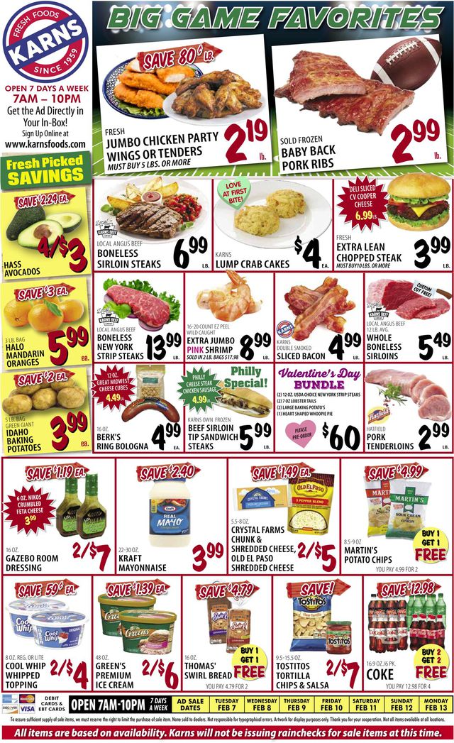 Karns Quality Foods Ad from 02/07/2023