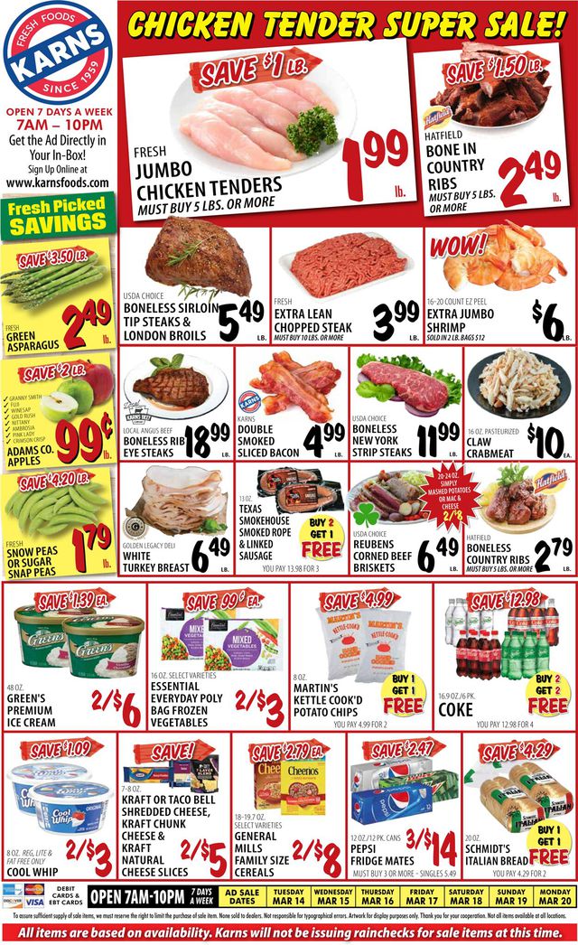 Karns Quality Foods Ad from 03/14/2023