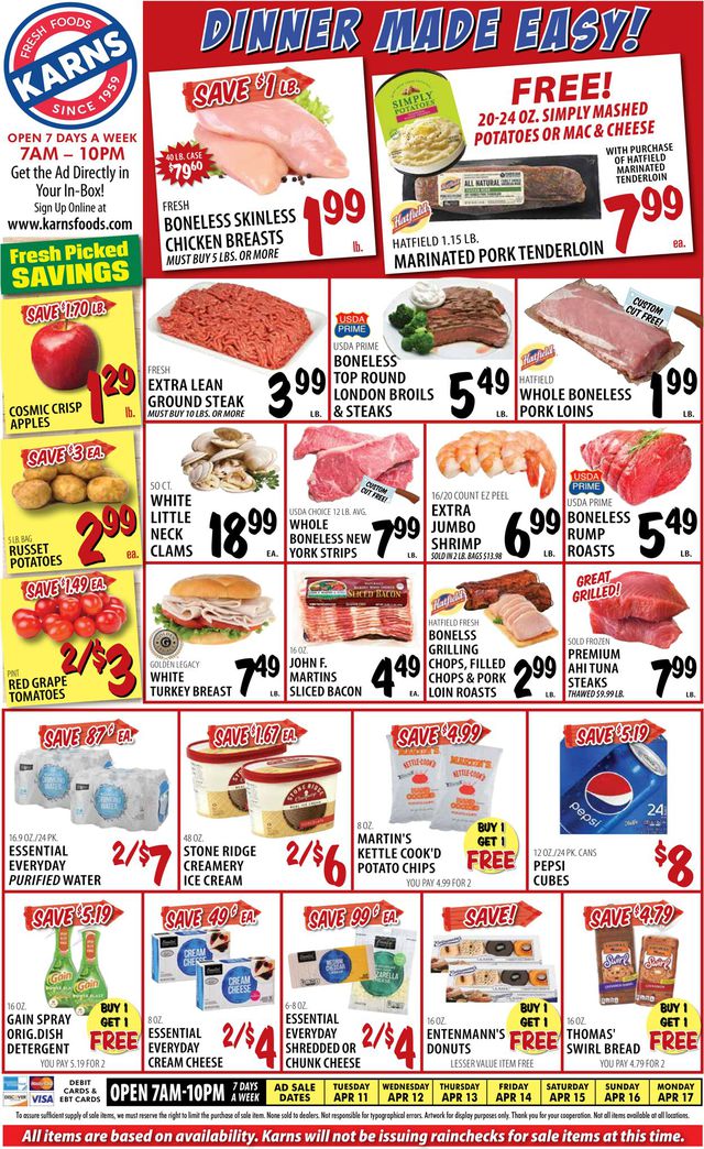 Karns Quality Foods Ad from 04/11/2023