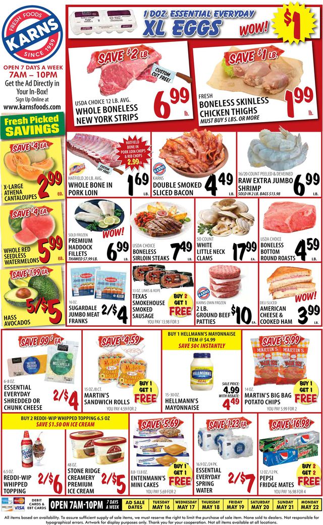Karns Quality Foods Ad from 05/16/2023
