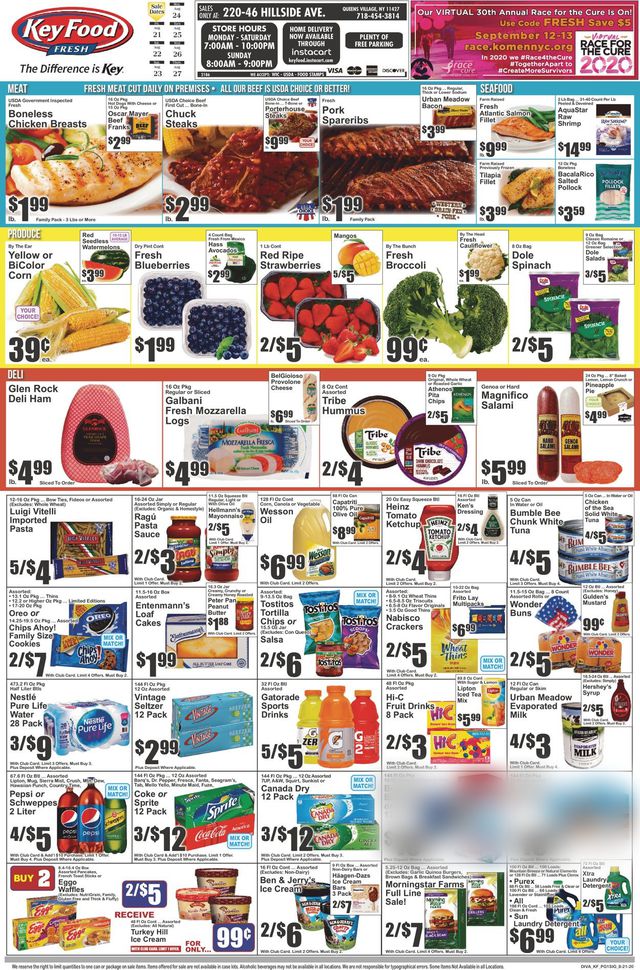 Key Food Ad from 08/21/2020