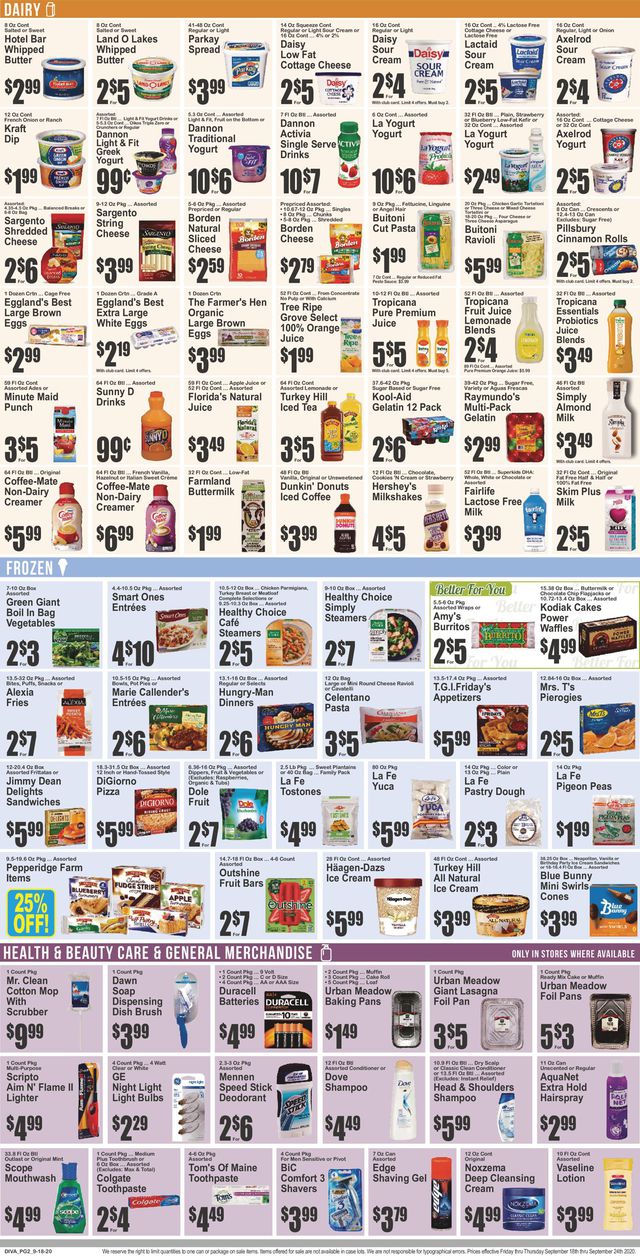 Key Food Ad from 09/18/2020