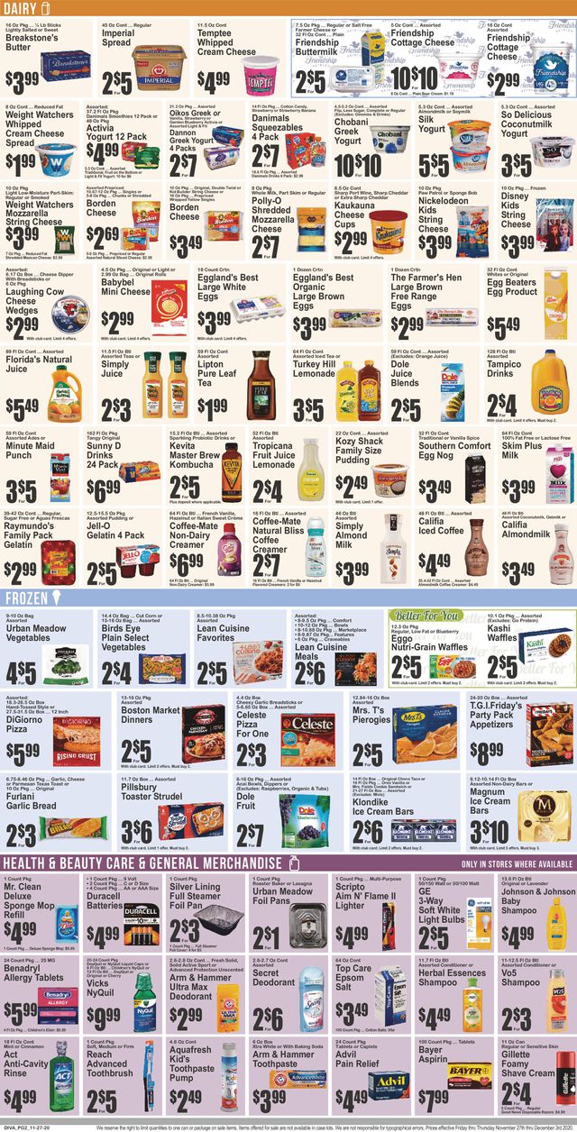 Key Food Ad from 11/27/2020