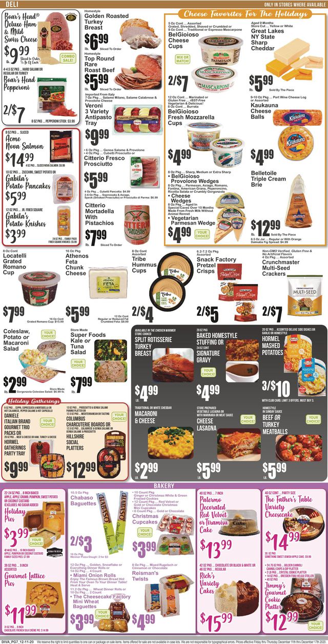 Key Food Ad from 12/11/2020