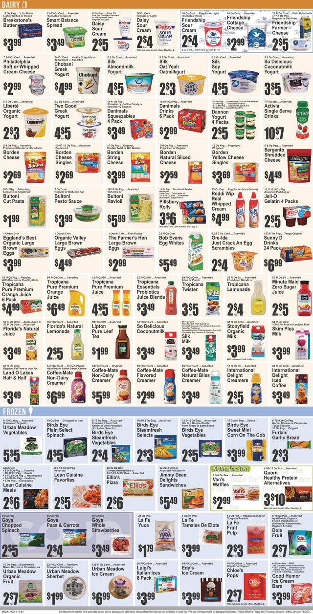 Key Food Ad from 01/01/2021