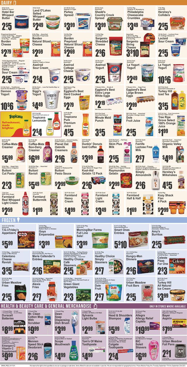 Key Food Ad from 09/17/2021