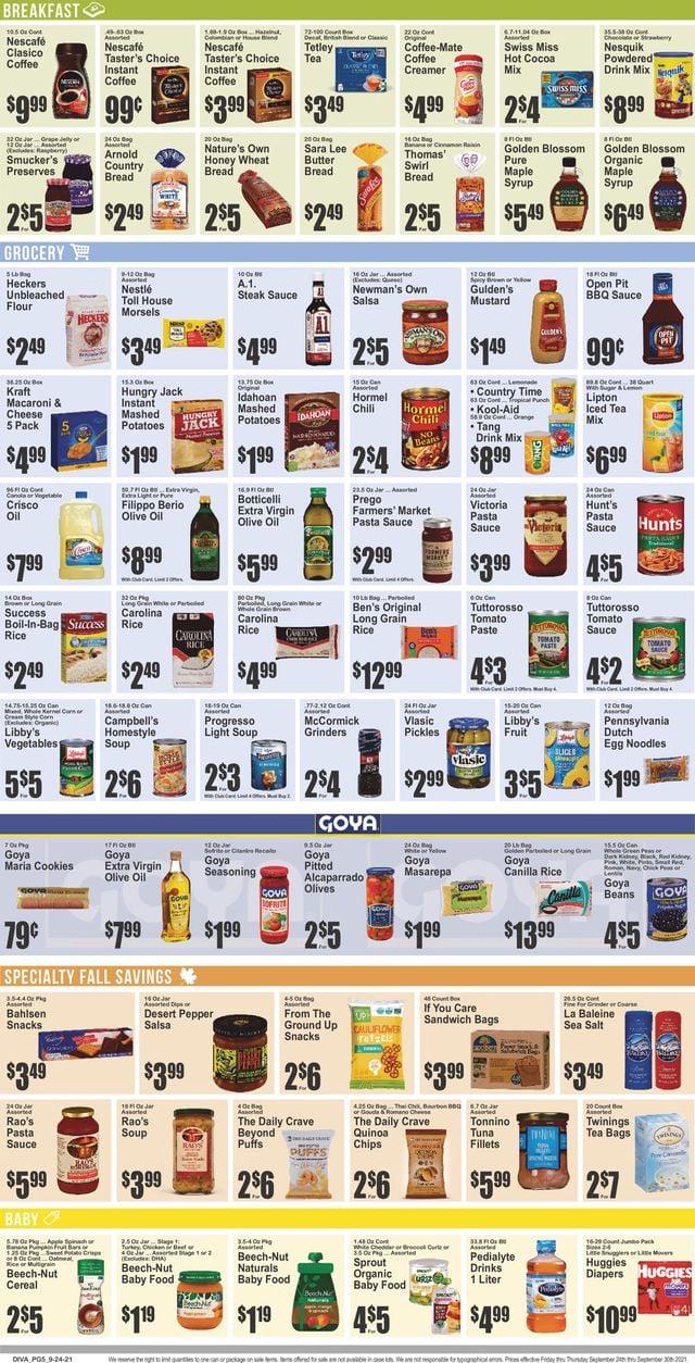 Key Food Ad from 09/24/2021
