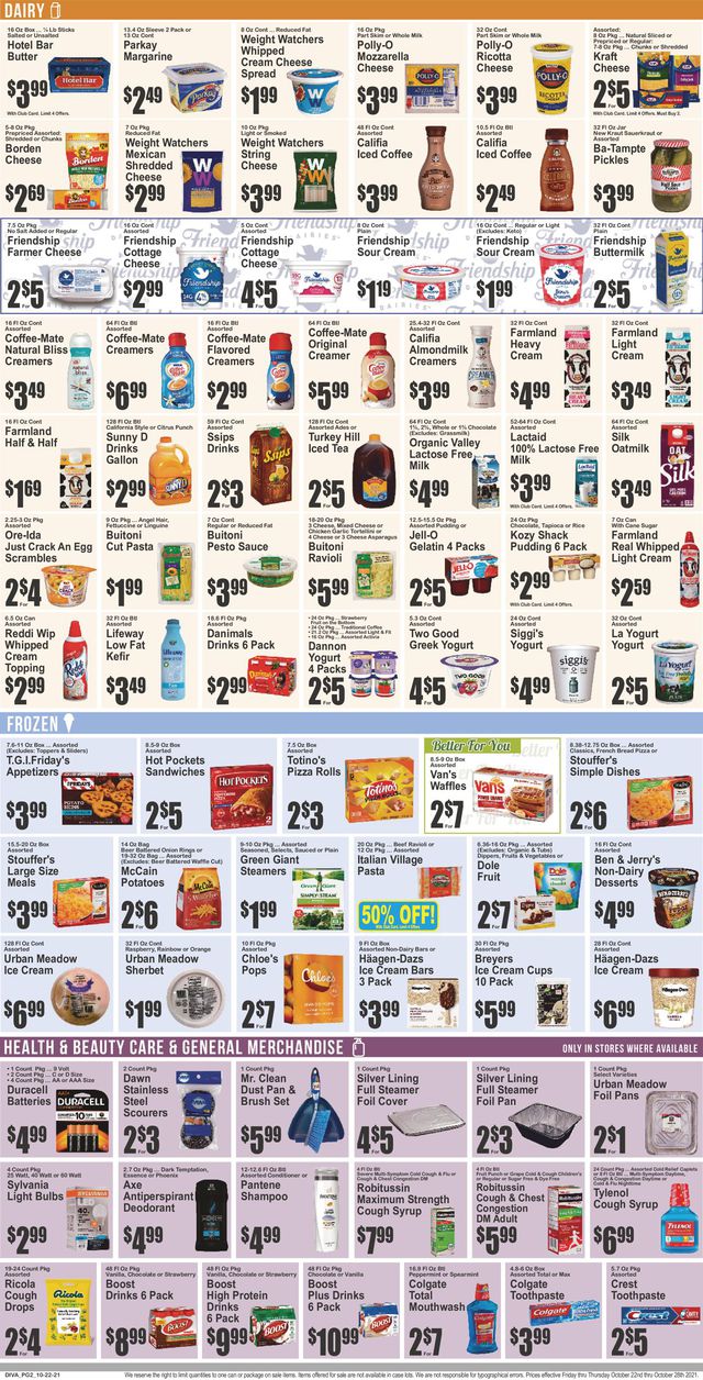 Key Food Ad from 10/22/2021