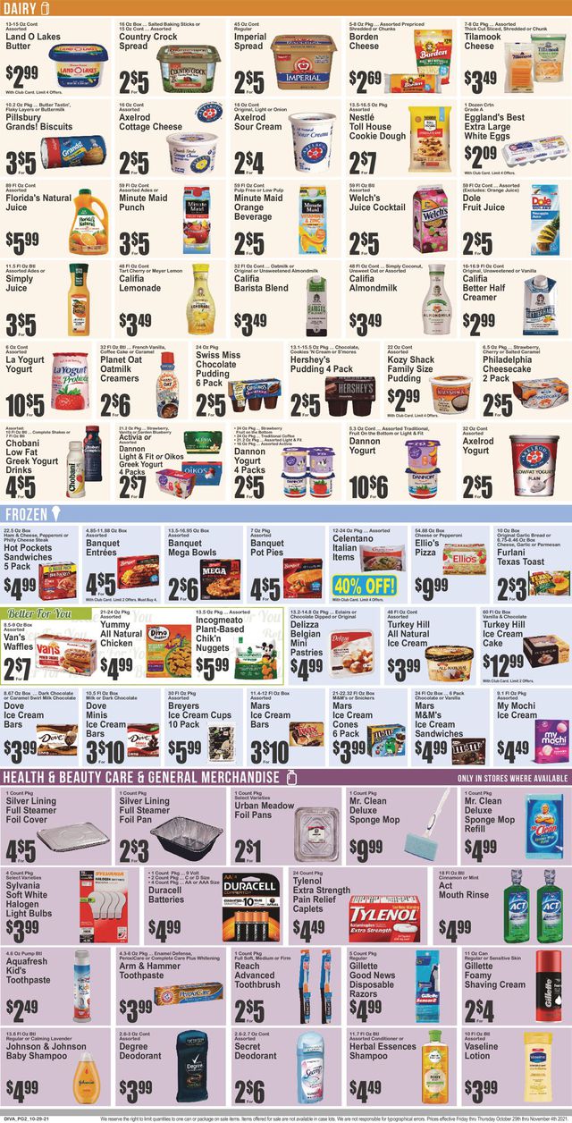 Key Food Ad from 10/29/2021