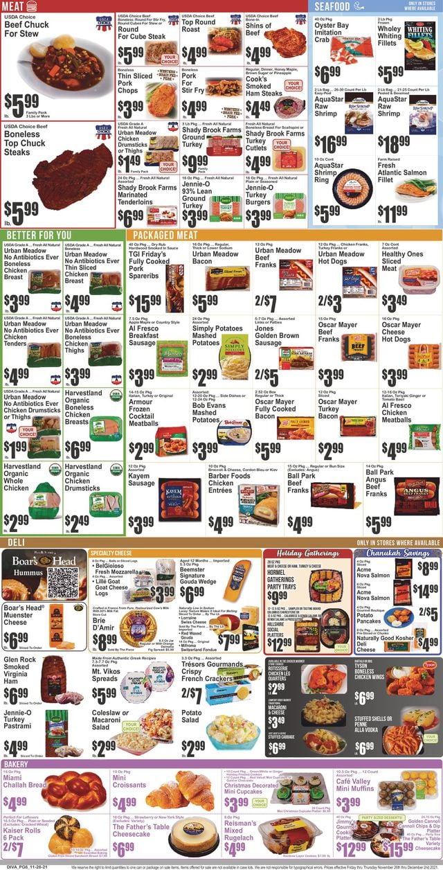 Key Food Ad from 11/26/2021
