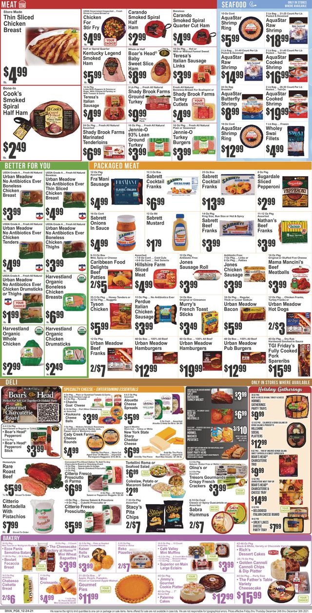 Key Food Ad from 12/24/2021