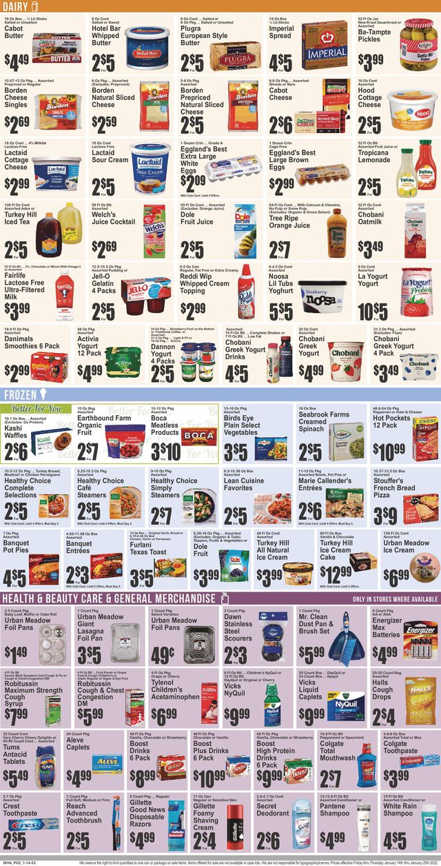 Key Food Ad from 01/14/2022