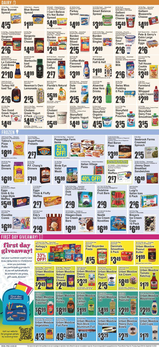 Key Food Ad from 08/26/2022