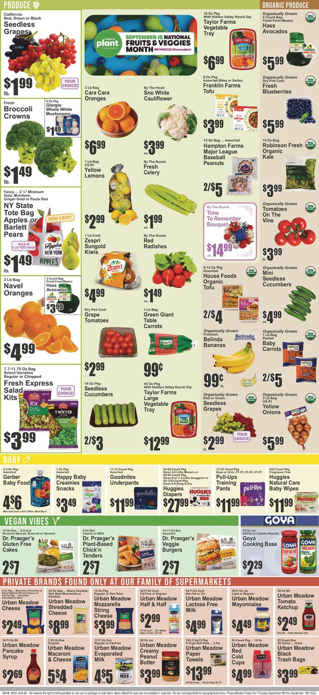 Key Food Ad from 09/09/2022