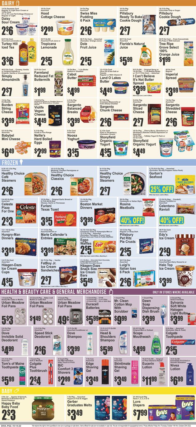 Key Food Ad from 10/14/2022