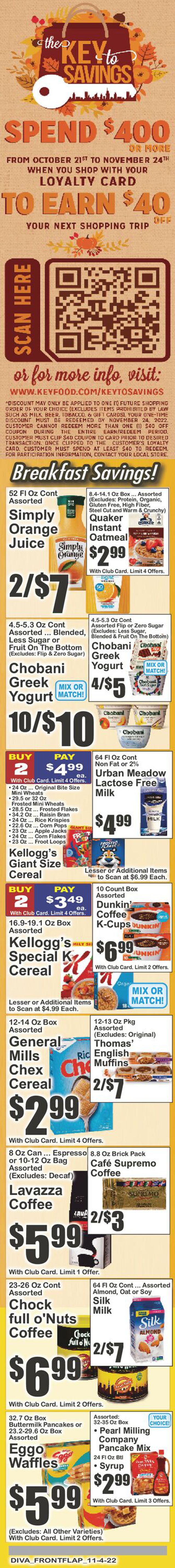 Key Food Ad from 11/04/2022