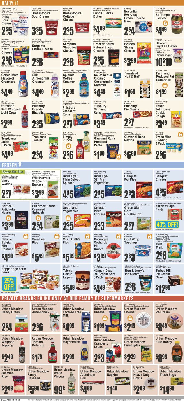 Key Food Ad from 11/18/2022