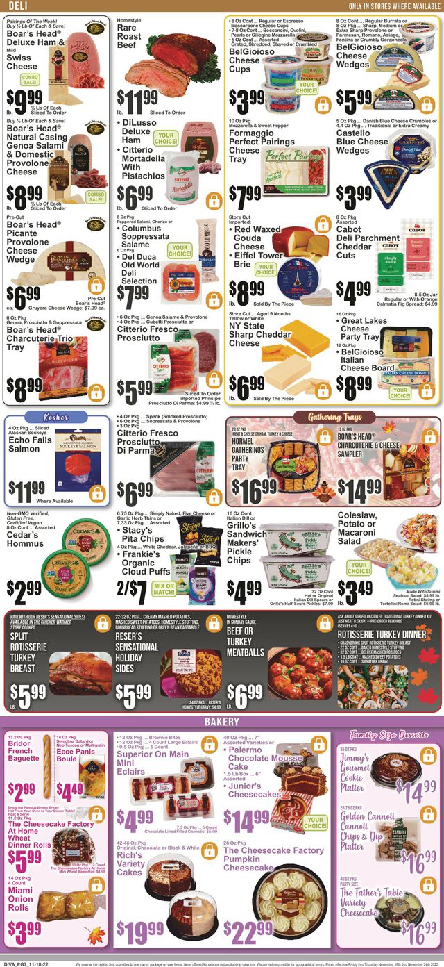 Key Food Ad from 11/18/2022