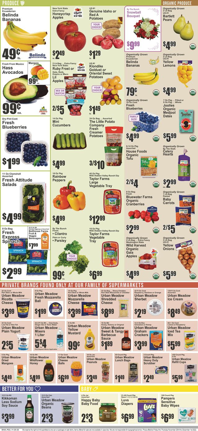Key Food Ad from 11/25/2022