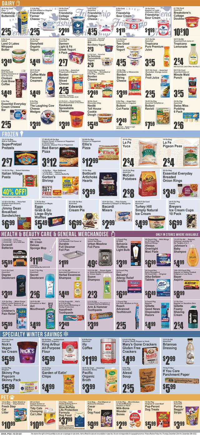 Key Food Ad from 12/23/2022